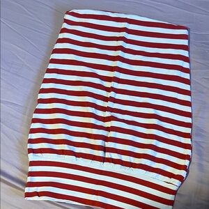 Fighting Eel Red and White Striped puff tube top